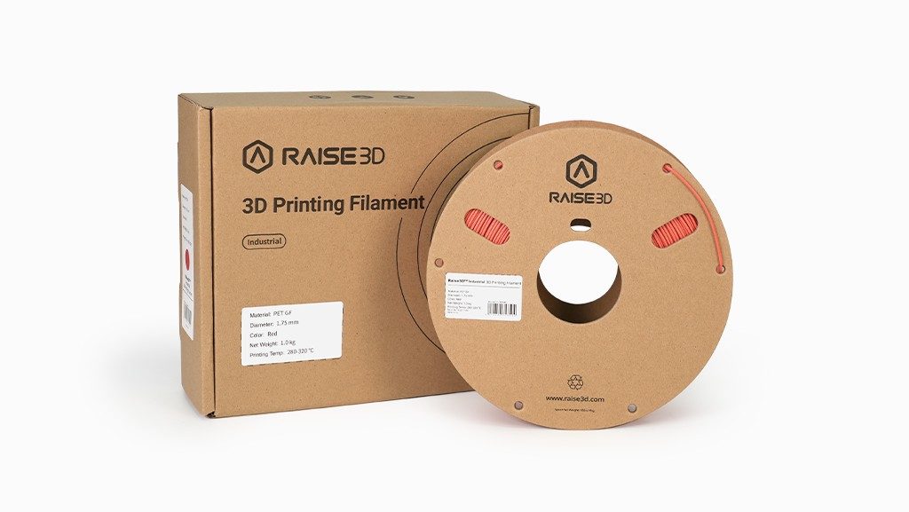 Raise3D Industrial PET GF Filament Red - Packaging