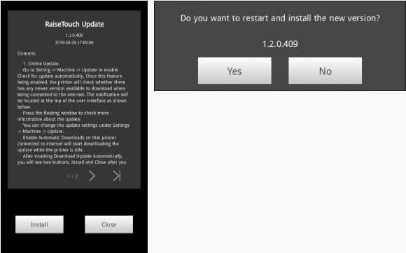 update information