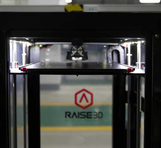Close Up of Build Plate on 3D Printer