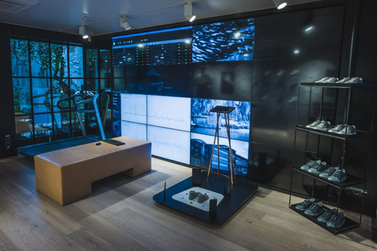 Ecco Innovation Lab showcasing an in-store setup for its custom insole service